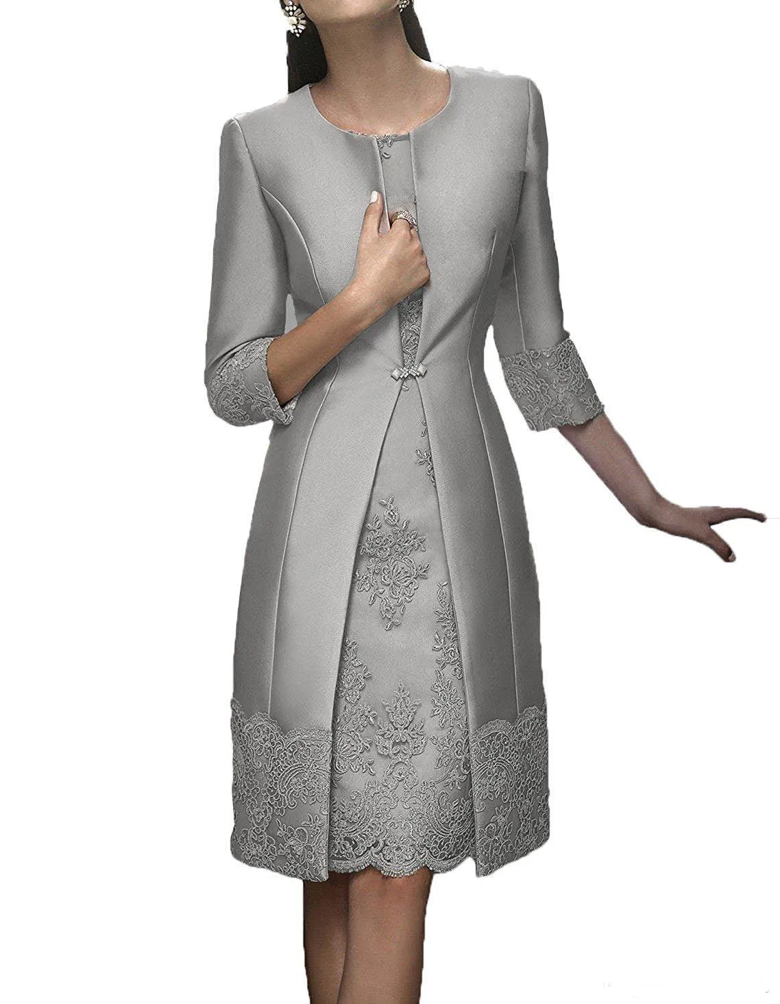 green emerald velvet dress Adrianna Papell Organza Wrap Jacket - Black main image 0