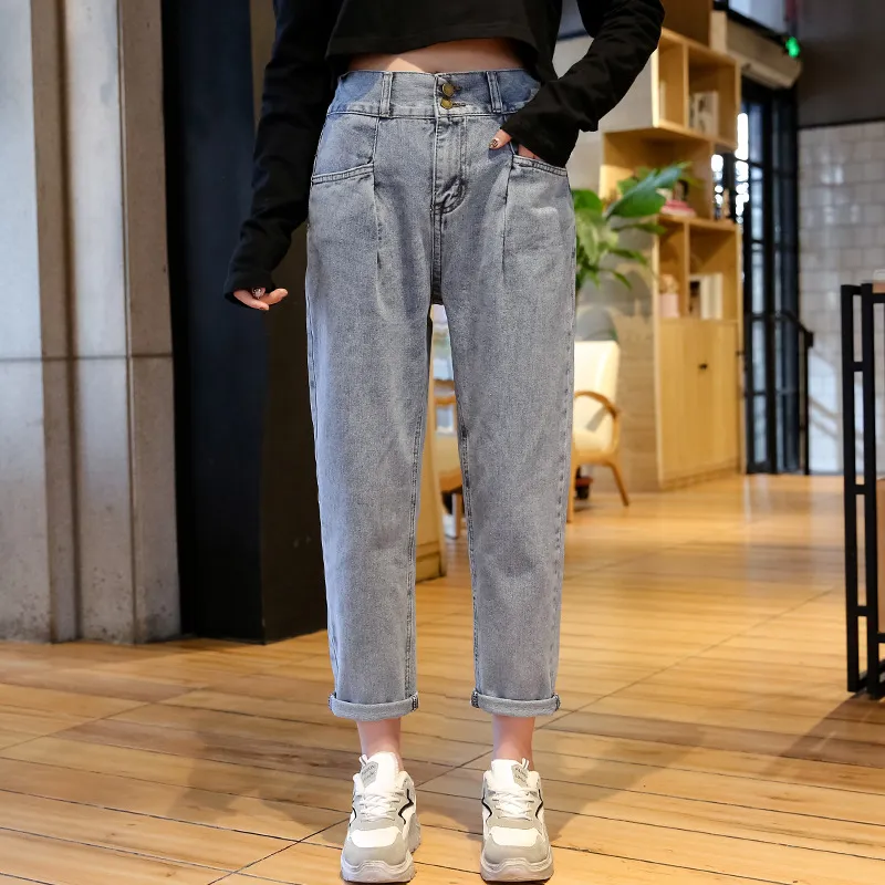 Vintage Plus Size Baggy Boyfriend Jeans For Women High Waist Jeans