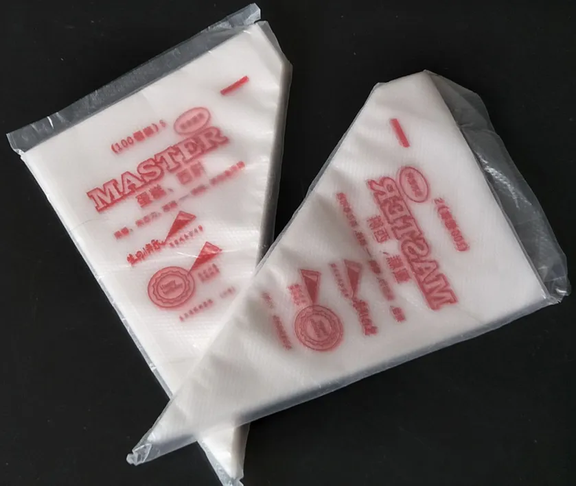 10 paquetes de 17 * 30 cm de tamaño S extrusión de pastel bolsas de plástico que decoran bolsa de repostería bolsa de hielo desechable de plástico bolsa de crema de pastel decoración de pastelería punta herramienta