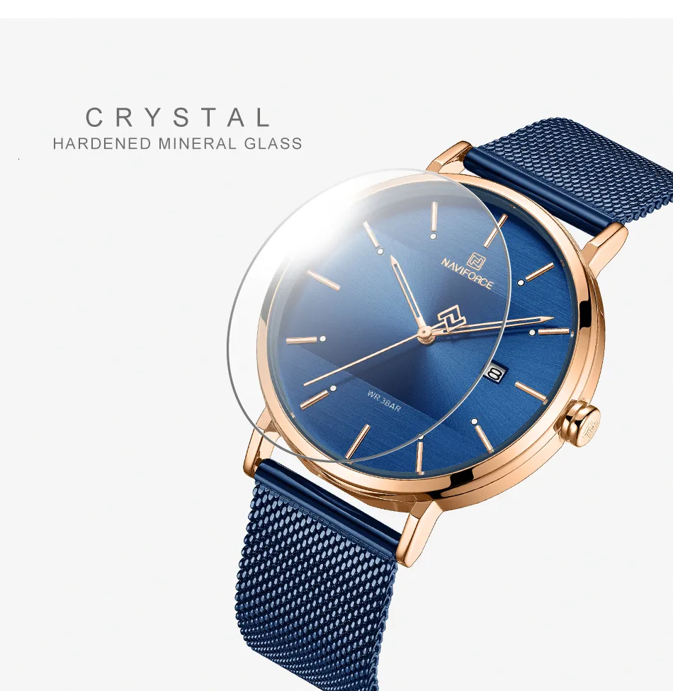 NAVIFORCE New Stylish Women Watches Top Brand Luxury Stainless Steel Strap Quartz Wristwatch For Woman Bracelet Watch 2019 Gift (8)