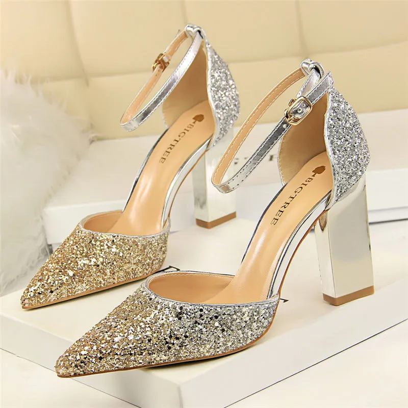 Office sales glitter heels