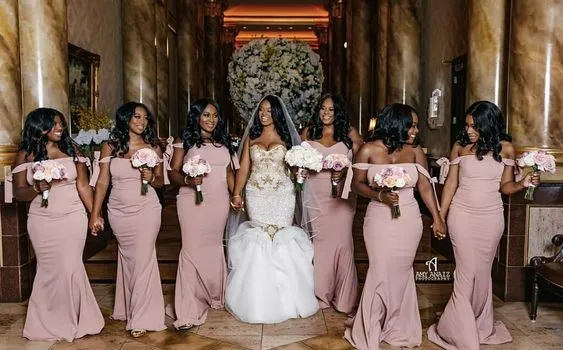 elegant blush pink bridesmaid dresses EVERPRETTY Solid Color V-Neck Ruched Dress, Suitable For Weddings, Birthdays, Formal Occasions, Parties Spring Romantic Blush Pink Satin Gown with Soft Flutter Sleeves The Shasi Blush Pink Bridesmaid Dress by Shahida embodies soft romance and refined elegance Blush Bridesmaid Dresses: 15 Gowns