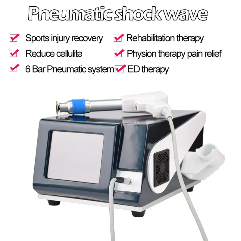 Machine pneumatique de thérapie par ondes de choc à 6 bars, thérapie extracorporelle par ondes de choc ESWT, soulagement de la douleur, Massage corporel, traitement ED, utilisation en clinique