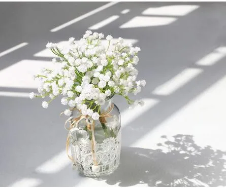 White Babies Breath Flowers Artificial Fake Gypsophila DIY Floral