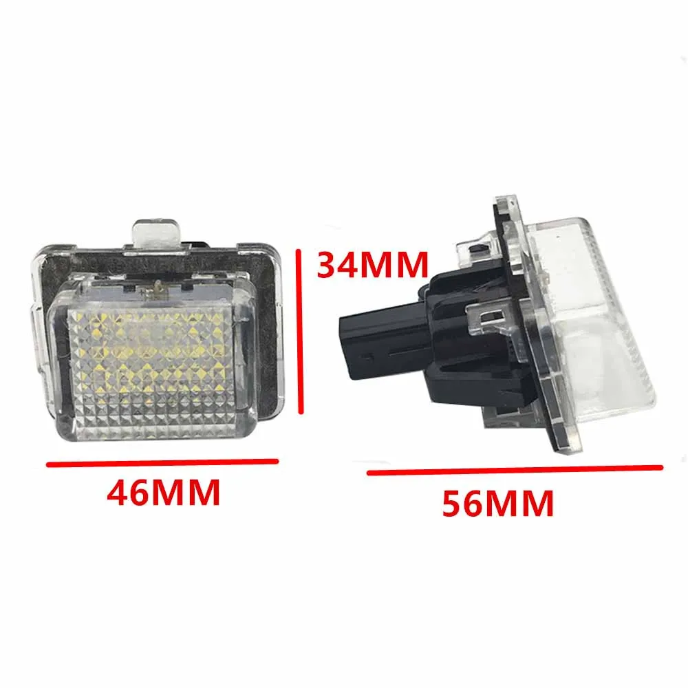 1 Pair White License Plate LED Light Error Free Fit For Mercedes Benz W204 Facelift W207 W216 W218 W212 W221 W231 R231