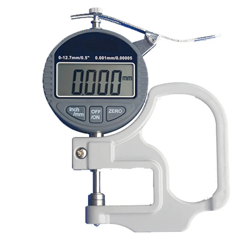 Freeshipping Digital Micrometer Tjocklekmätare 0-12.7mm, Noggrannhet: 0.001mm Papper / Film / Tyg / Tape Tjocklekmätare
