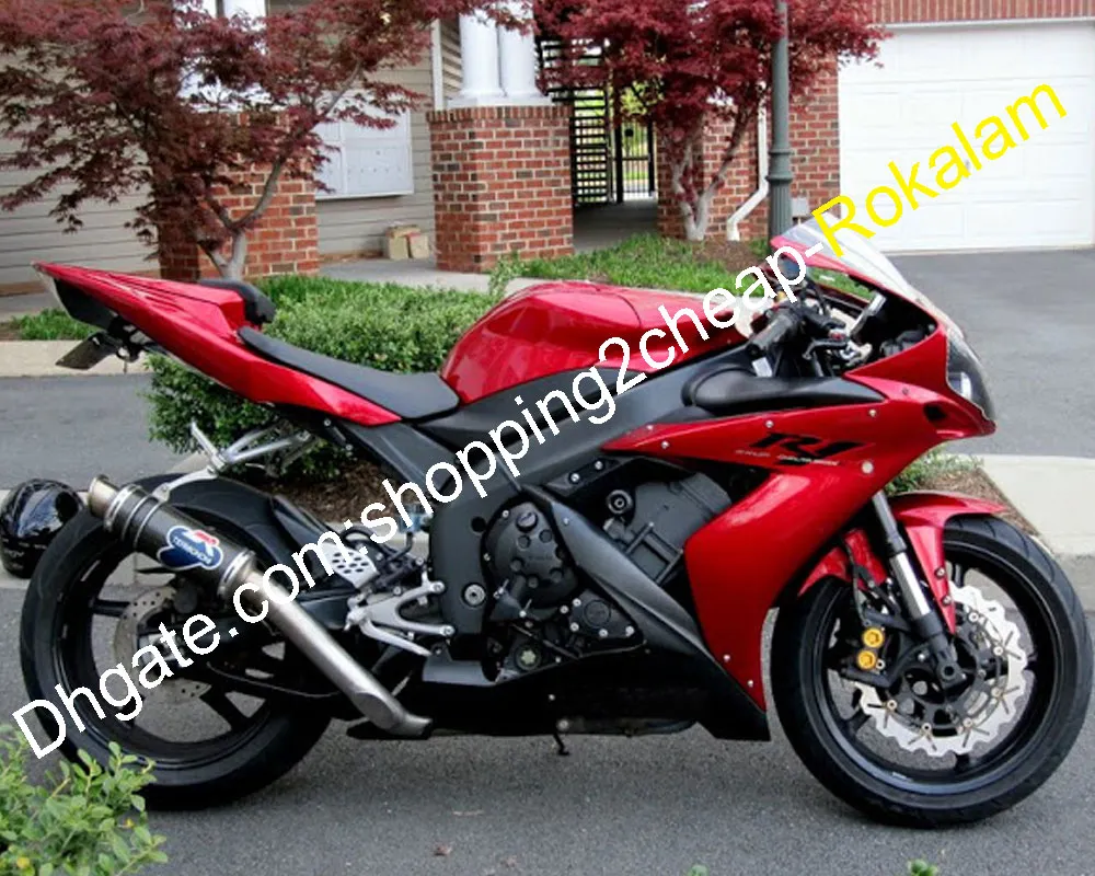 YAMAHA PERAKE KITI YZF1000 2004 2005 2006 YZF R1 YZFR1 04 05 06 Özel ABS Plastik Kırmızı Siyah Cowing (Enjeksiyon Kalıplama)