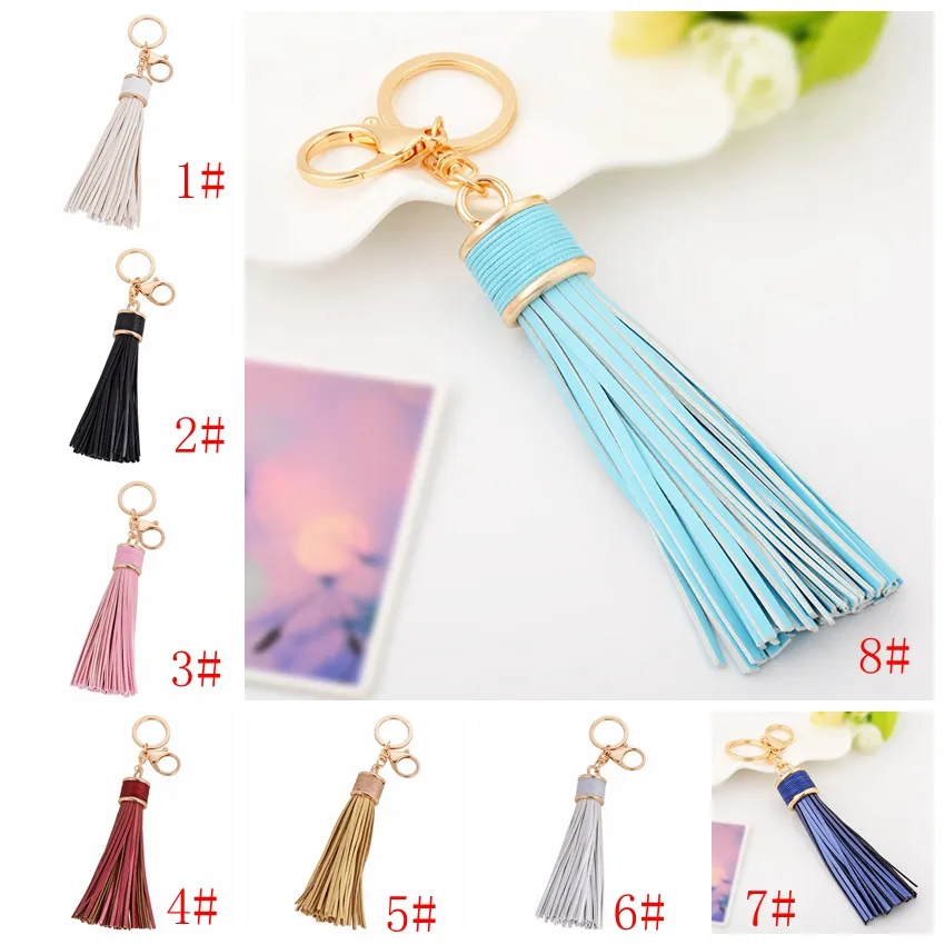 Carro Chaveiro Chaveiro Moda Multicolor Tassel Keychain Liga de Zinco Chaveiro de Metal Presente de Natal Prata Prata Creative Pingente DBC VT0832