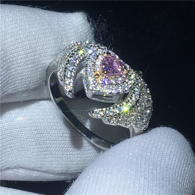 Sparkling Angel Wings Ring: 925 Sterling Silver CZ Wedding Bands Premium Quality, Shop Now!