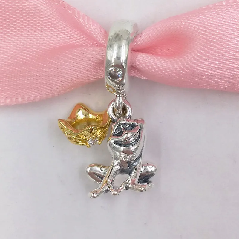 Andy Jewel Authentic 925 srebrne koraliki DSN Princess Tina Frog Prince Dangle Charm Charms Fits European Pandora w stylu pandora bransoletki Naszyjnik 768235cz