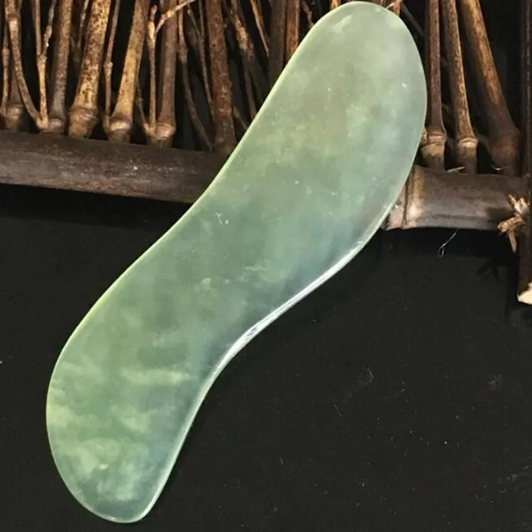 Nyaste Natural Jade Stone Guasha Gua Sha Board Shape S Massage Hand Massager Avkoppling Hälsovård Skönhetsverktyg