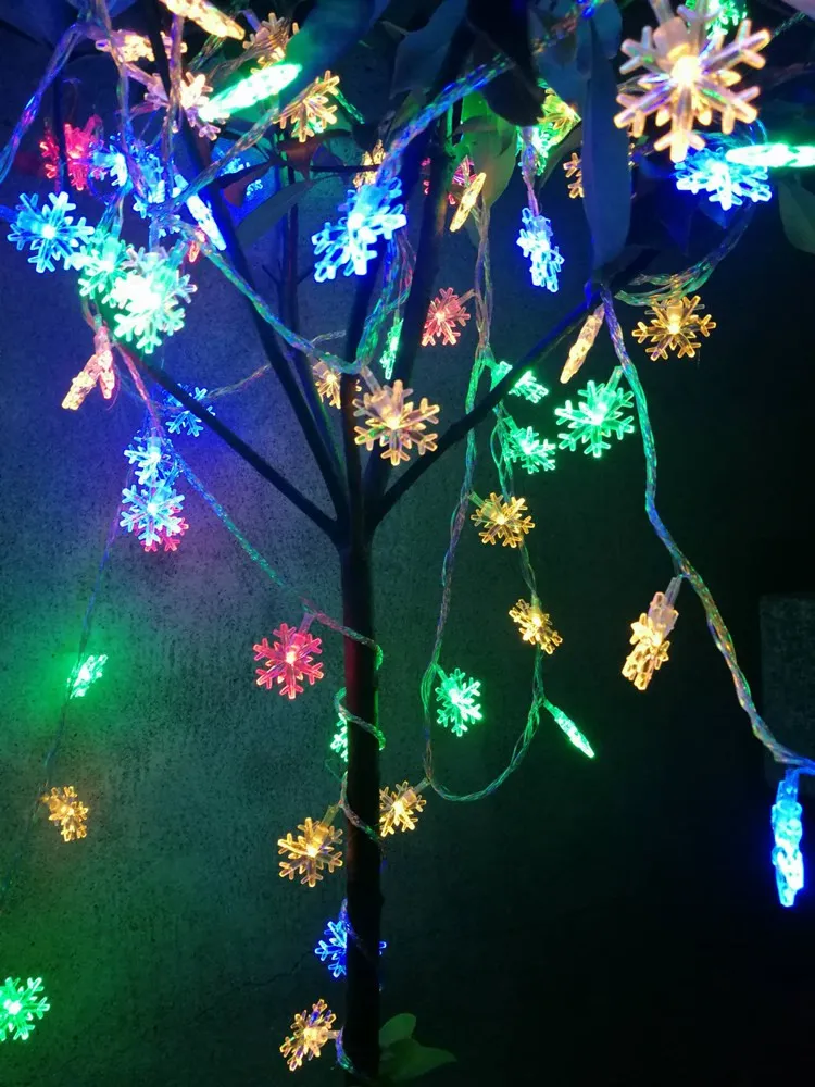 LEDスノーフレークライト結婚式ルームバー屋外のクリスマスデコレーションLEDライト3メートル20個の暖かいライトパーティー小道具T2I5644