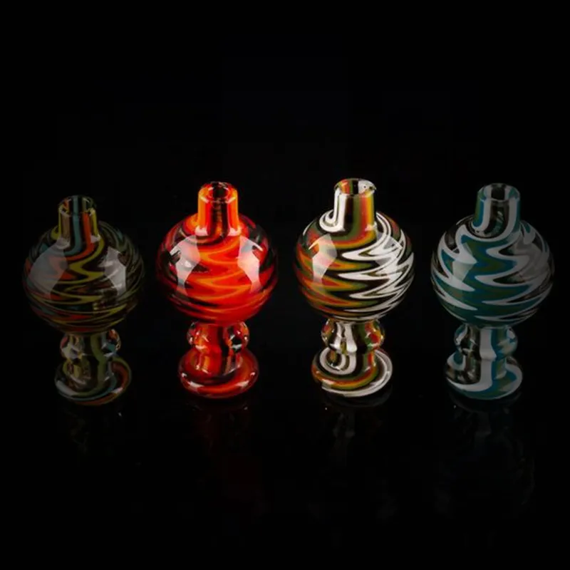 Colorful Drawing Pyrex Thick Glass Bong Hookah Smoking Handmade Waterpipe Cover Quartz Carb Cap Bubble Ball Top Oil Rigs Holder Accessories