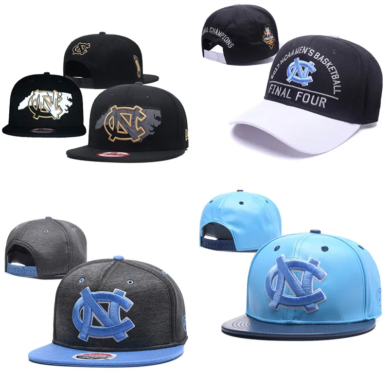 Wholesale College Basketball Hats North Carolina Tar Heels Caps Black Gray Blue Snapbacks Hat