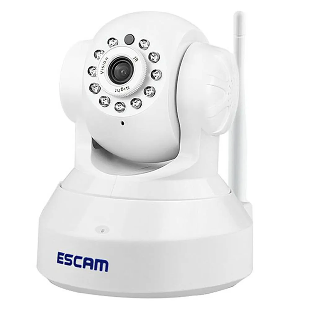 ESCAM QF001 WiFi 720P Smart Wireless Webcam-Überwachungskamera – Weiß