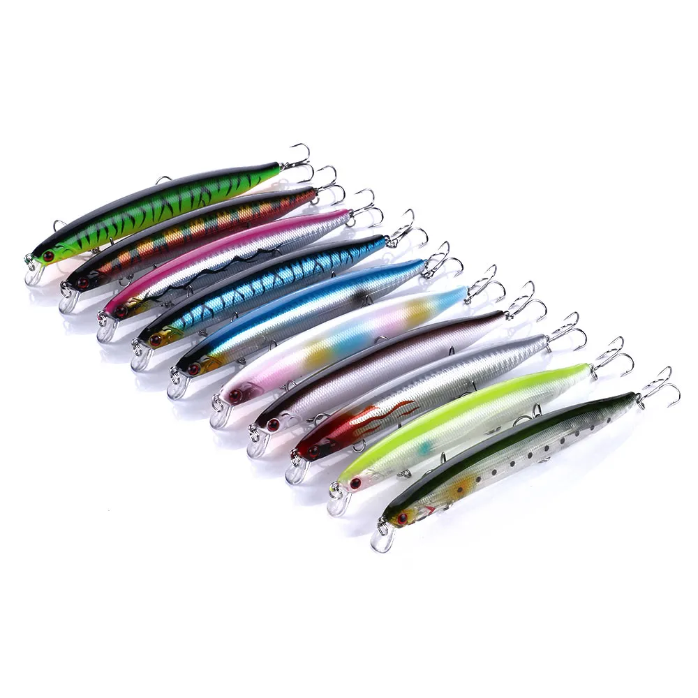 HENGJIA 2019 yeni Geliş 13.5cm 18.5 Minnow balıkçılık cazibesi Yapay Pesca Plastik Sert Yem Wobbler crankbait tiz kanca 6 # kanca mücadele