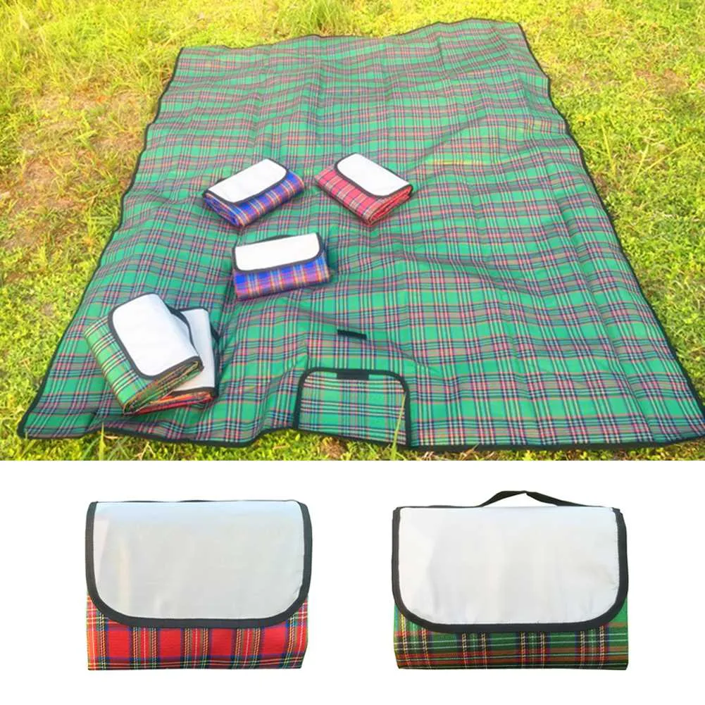 200cm * 50cm Vattentät vikning Picnic Mat Utomhus Camping Fuktsäkert filt Portable Vandringstrand Barn Crawling Pad Mat