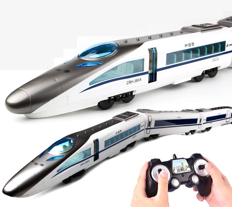 SY 2.4G RC Jouets de train à grande vitesse, porte ouverte électrique à distance, 1,14 m super grand, entraînement bidirectionnel à 2 têtes, lumières LED sonores, cadeaux pour enfants, USEU