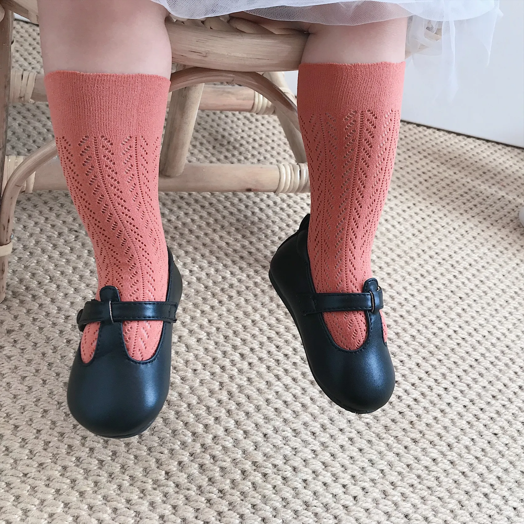 Summer Socks Fashion Ultrathin wentylator przytulne, zwykłe dziewczęta skarpetki Hollow Out Socks Socks Children Sock Y1221