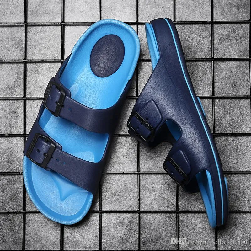 Хорошее качество Оригинальный дизайнер Мужские летние сандалии черный синий красный противоскользящие быстросохнущие тапочки Soft Water Shoes свет пляжные шлепанцы