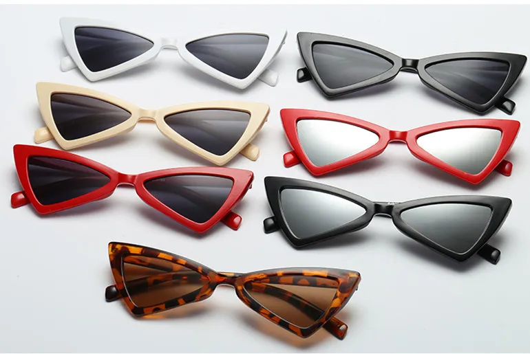 Factory Price Sexy Cat Eye Sunglasses Triangle Leopard Frame Various Colors Optional Plastic Glasses women sunglass for sunglases 10PCS