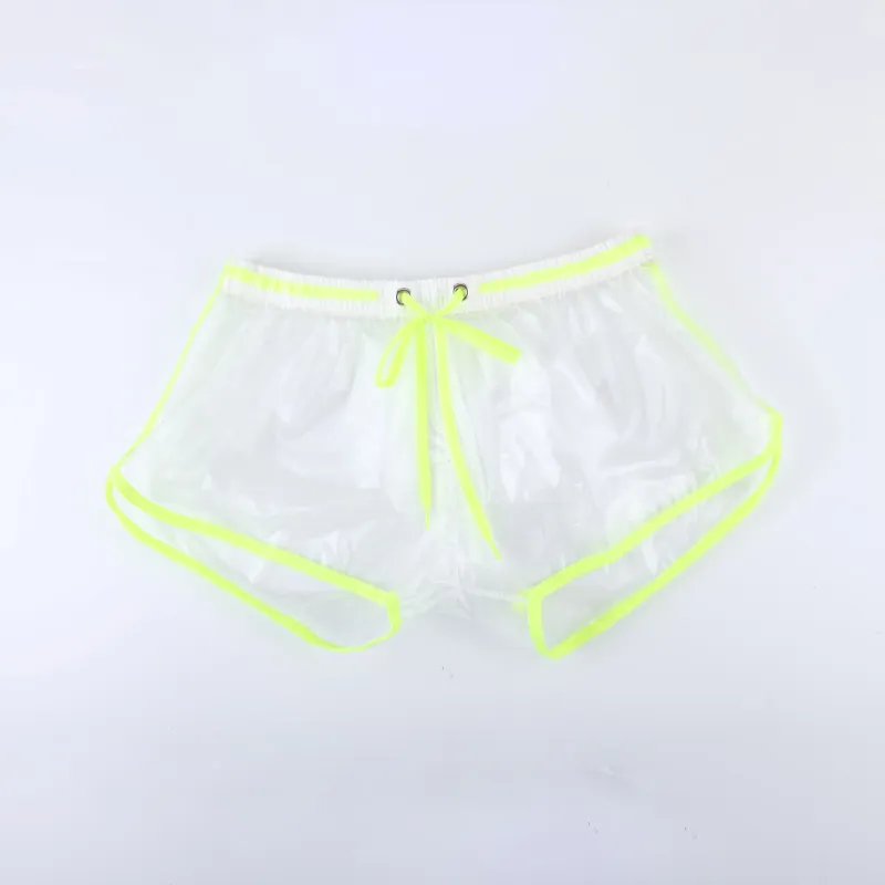 男性のセクシーな下着ボクサーは透明な同性愛者のSissy Panties Penis Suspe Shists Homme Bocker Shortsの下着ズボン