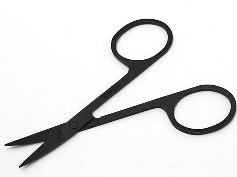 Professional Scissor Manicure For Nails Eyebrow Nose Eyelash Cuticle Scissors Curved Pedicure Makeup Tool