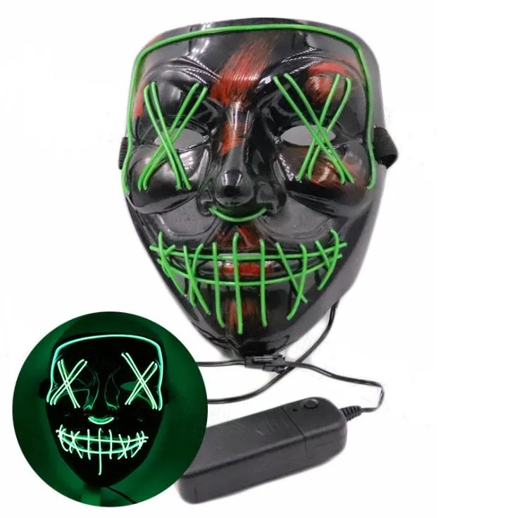 Halloween Mask LED Light Up Party Masks The Purge Election Year Great Funny Masks Festival Cosplay Costume Supplies Glow In Dark c368