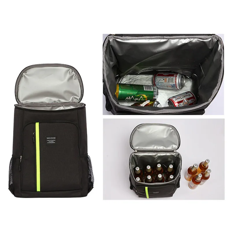 Insulated Cooler Backpack Waterproof Ice Pack Lunch Bag for Hiking Picnics Camping Large Capacity Durable Material