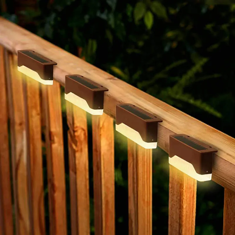 Avlu Merdiven Bahçe Yolu için Güneş Çit Cap Işık 16 Paketi Bronz Çit Mesaj Işık Su geçirmez Güneş Adım Işık