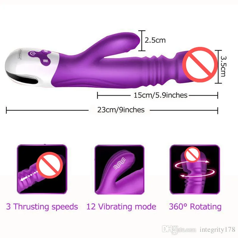thrusting rotating dildo Thrusting Dildos & Vibrators – Pulsating, Rotating Sex Toys main image 0