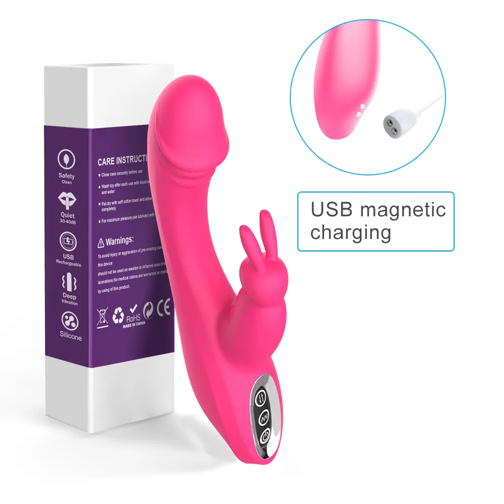 G Spot Rabbit Vibrator аккумуляторная водонепроницаемая фаллоимитатор Vibe двойной моторный стимулятор с 12 вибрацией Режимы секс-игрушки для пара Y200226