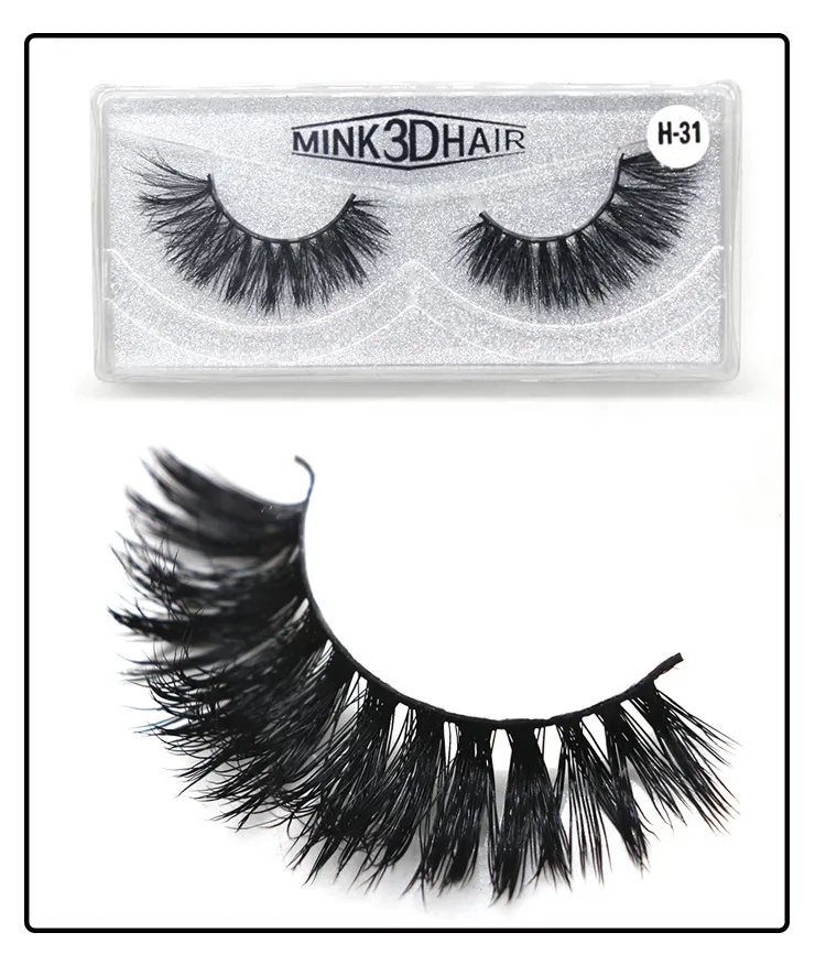 vizon Kirpik Box Packaging ile Sıcak 3D Vizon Kirpikleri Yanlış Göz Lashes Çapraz Kalın Kirpikleri Uzun Yoğun Vizon Kirpikler 1pairs Yanlış Eyelashes