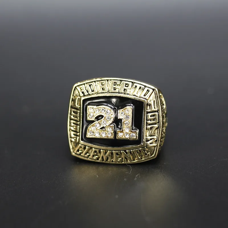 Hall of Fame Baseball 1955 1972 21 Roberto Clemente Champions Championship Ring مع هدية معجبة للرجال Wooden Display Box Gift 2024