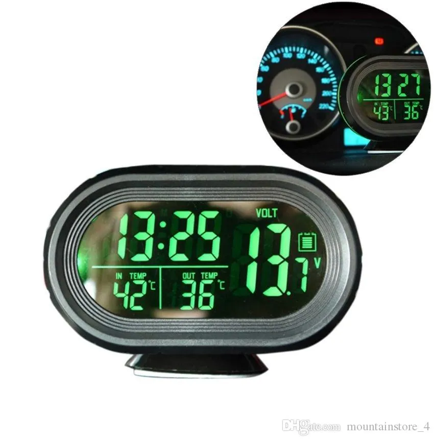 Auto Spannungsüberwachung Auto Uhr Thermometer Digitale  Hintergrundbeleuchtung Schlummermodus Vibrieren Auto Alarm Nap Zapper Alarm  Für Sicherheit Einzelhandel Von 9,12 €