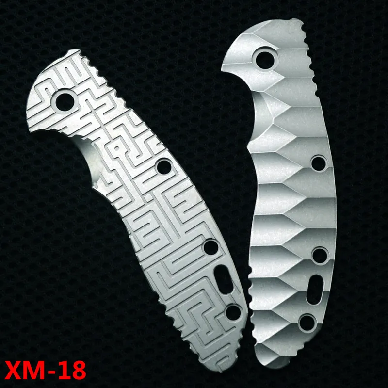 HINDERER 3.5" XM-18 texturizados Handle Titanium EDC faca manusear instrumentos Material do punho