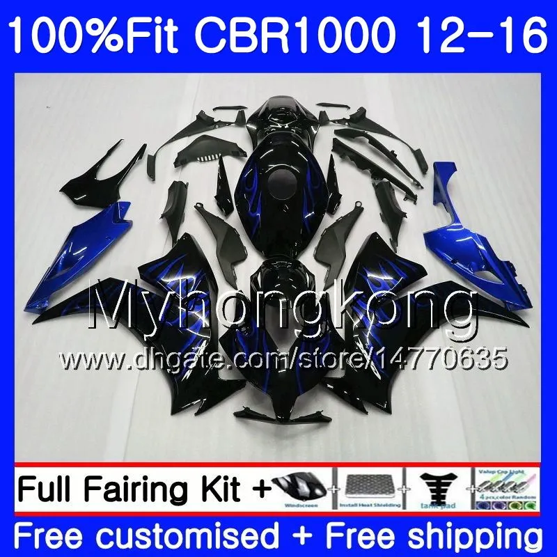 Injectie voor Honda CBR 1000RR 2012 2013 2014 2015 2016 273HM.62 CBR1000 RR CBR 1000 RR Blue Flames Stock CBR1000RR 12 13 14 15 16 VALEN