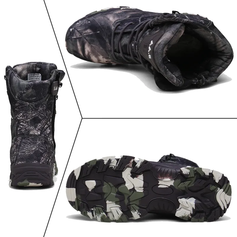 Wandelschoenen Mannen Militaire Boot Tactical Combat Enkle Boot Army Herfst Berg Klim Schoenen Mannelijke Outdoor Hunting Laarzen Camouflage