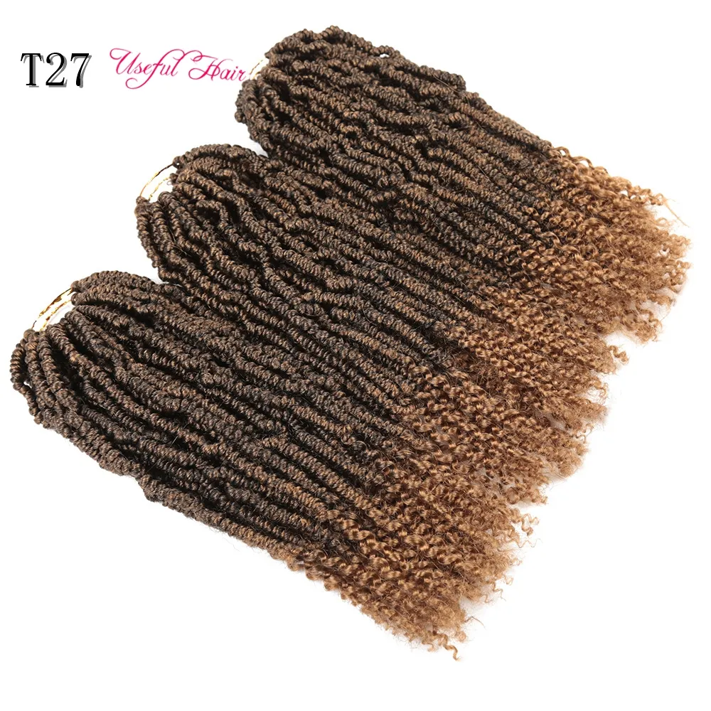 Bomb twist synthetic crochet braids hair extensions Bomb twist braiding hair Low temperature flame retardant fiber 75g ombre black marley