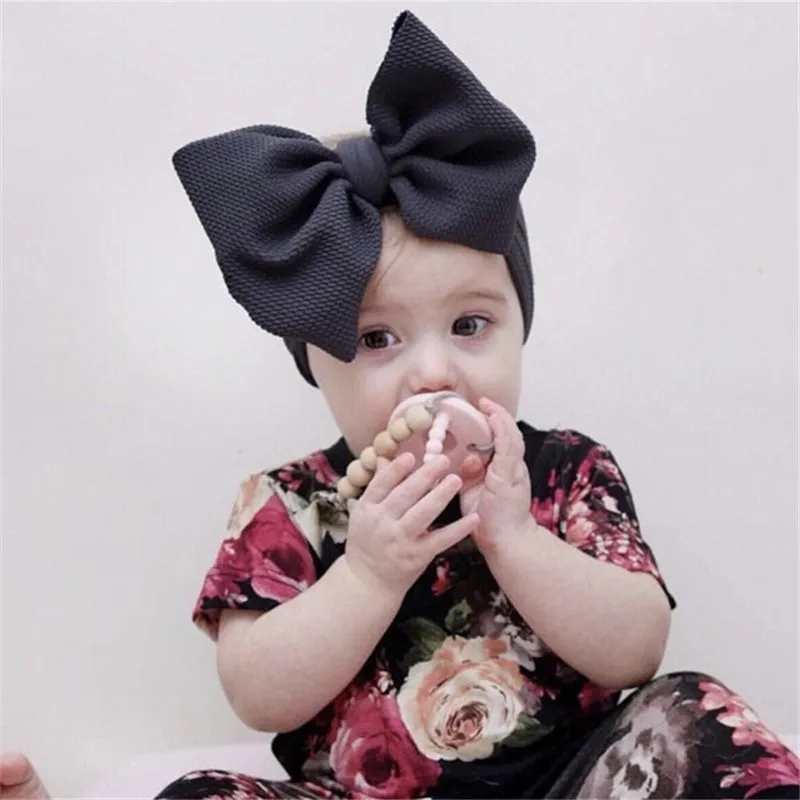 Adjustable Big Bow Headwrap Baby Headband Top Knot Headbands Over