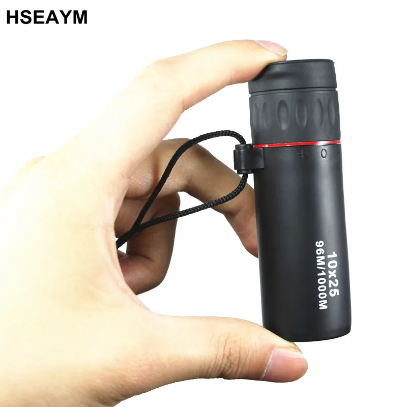 Monocular Telescope 10x25 Mini Pojedynczy Cylinder Mobilny Kamera Binokularna Polowanie Turystyka Zakres Niski Lekki Wizja Night