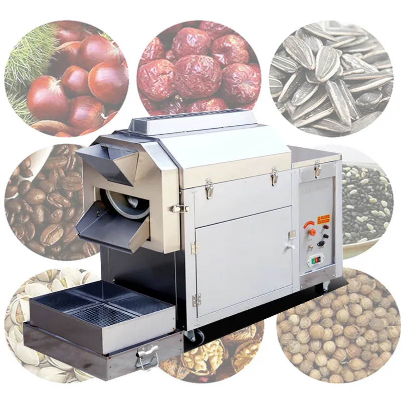 High quality nut roasting machine for peanuts chestnuts sunflower seeds cashew nuts dried nuts making roasting machine