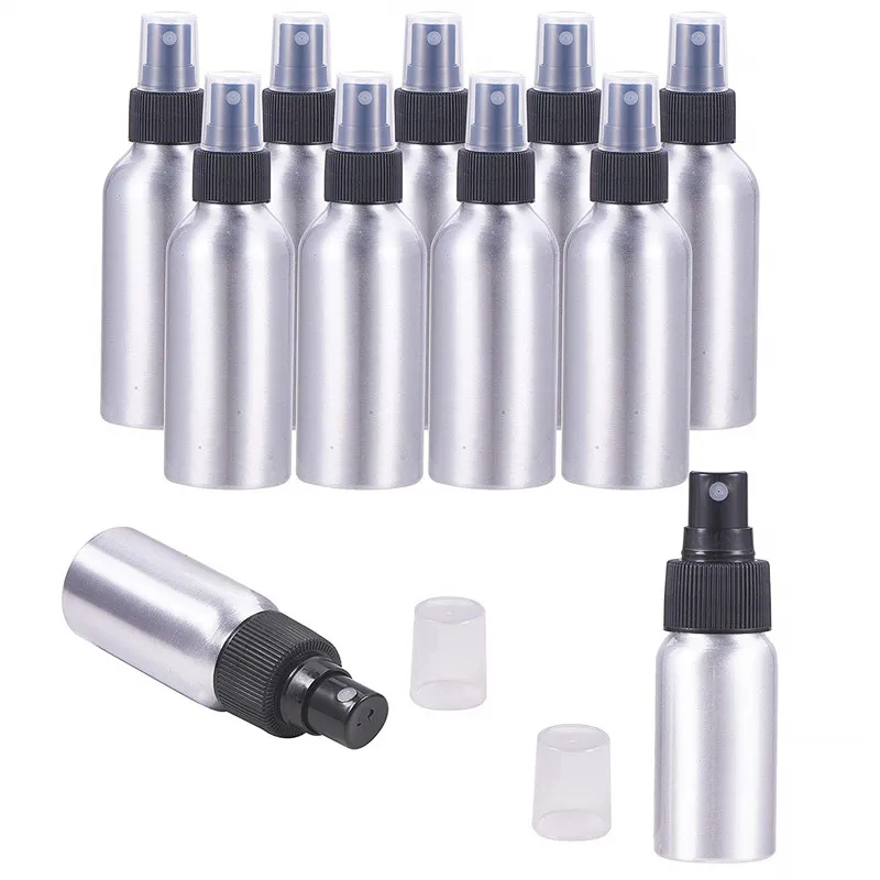 30ml 50ml 100ml 120ml 150ml 250ml Aluminum Fine Mist Spray Bottles Refillable Atomizer Container Cosmetic Perfume Bottle Packaging