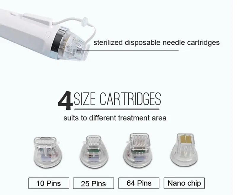 Cartucho de ouro descartável para microneedle fracionário rf máquina de acne estiramentos de estiramentos de cicatriz remoção de pele rejuvenescimento DHL