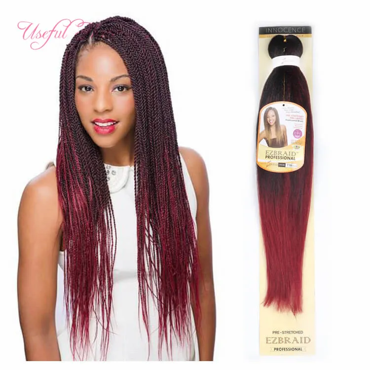 10 sztuk Syntetyczny oplatający włosy 24 "EZ Jumbo Braids Black Marley Ombre Crochet Platforma Włosów Fashion Nowe Easy Braid Hair Extension