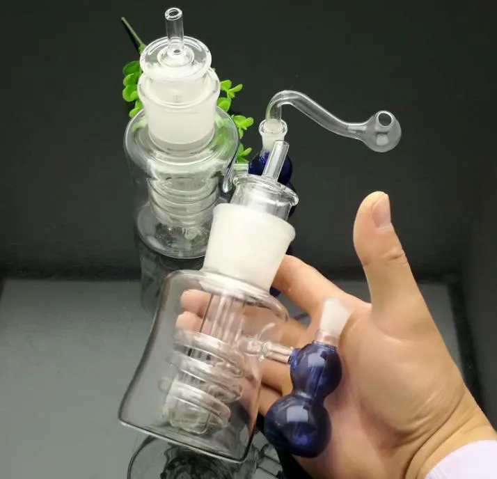 Bouteille de lait eau et pot de tabac avec coque externe plaque de soie Bongs en verre tuyaux de fumée en verre tuyaux de plate-forme pétrolière bols brûler