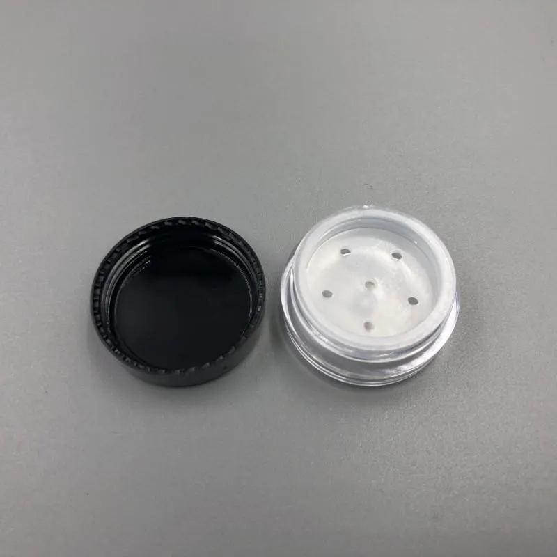 1g Container Clear Plastic Powder Puff Container Case With Sifter Lids 1G/1ML ...