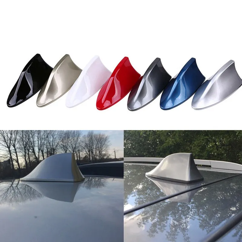 Universal Car Shark FIN Antena Antena Antena Antena Auto Dach FM / AM Radio Wymiana Aerial dla BMW / HONDA / TOYOTA / HYUNDAI / KIA Automobiles Akcesoria