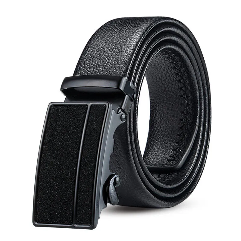 2019 new trend designer hot sale star black automatic buckle men and women belt double wrap side scratch-resistant youth belt