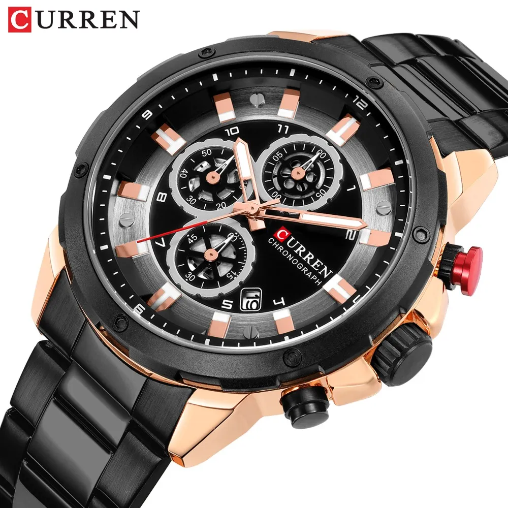 Curren Mens Watches 2019 Relogio Masculino męskie zegarek luksusowy słynny słynny sport sportowy zegarek wojskowy kwarc dla ręki na rękę